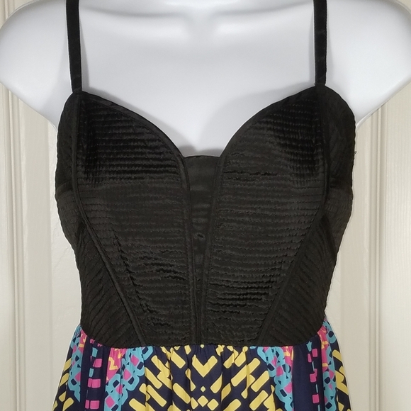 Gianni Bini Dress Small Colorful Maxi Geometric Print - Picture 2 of 7